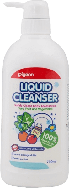 Nước rửa bình sữa và rau củ Pigeon, chai 700ml