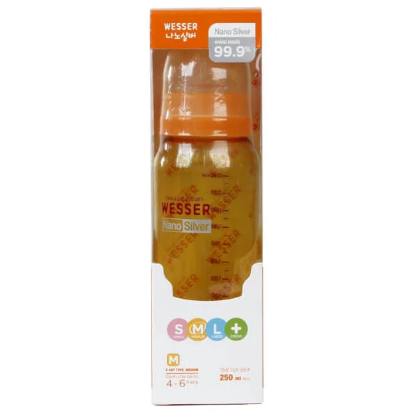 Bình sữa cổ thường Wesser 250ml