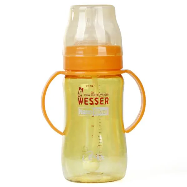 Bình sữa cổ rộng có ống hút Wesser 260ml