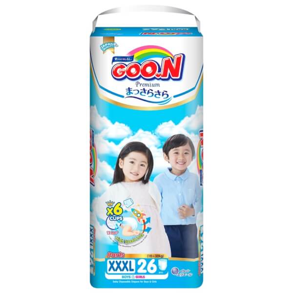 Combo 2 gói Bỉm tã quần Goon Premium size XXXL 26 miếng (18-30kg)