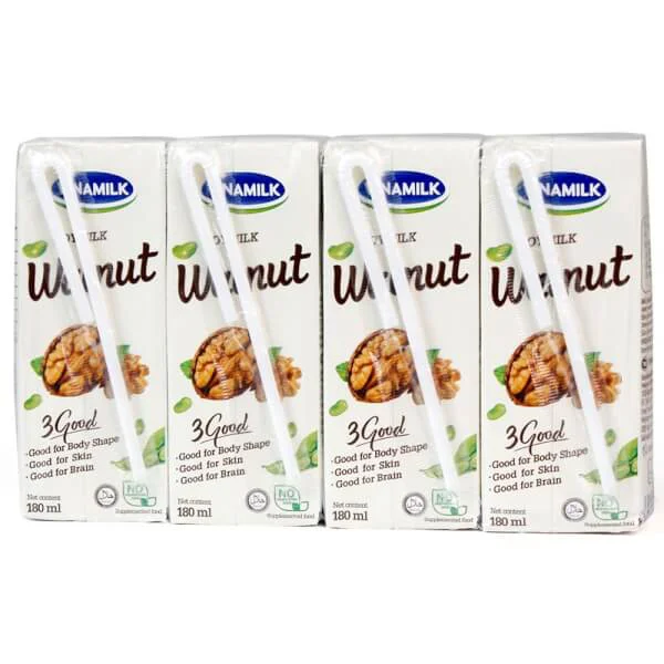 Sữa Đậu Nành Hạt óc chó Vinamilk, 180ml - Lốc 4 hộp