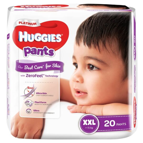 Combo 2 Tã quần siêu cao cấp Huggies Platinum XXL 20 miếng