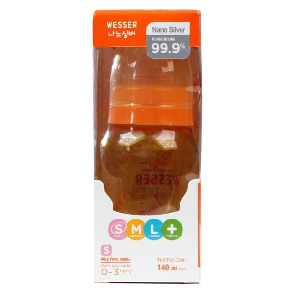 Bình sữa cố thường Wesser 140ml