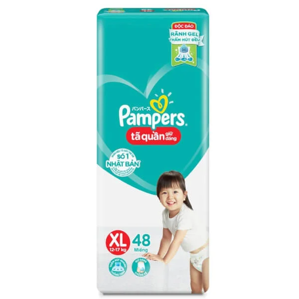 Tã quần Pampers jumbo new XL, 12-17kg, 48 miếng
