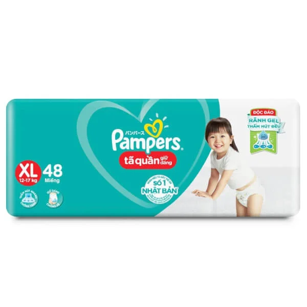 Tã quần Pampers jumbo new XL, 12-17kg, 48 miếng