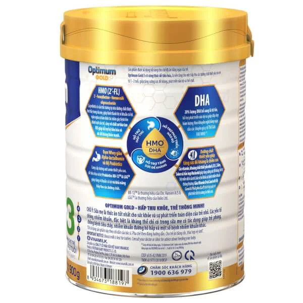 Sữa Vinamilk Optimum Gold 3 900g (1-2 tuổi)