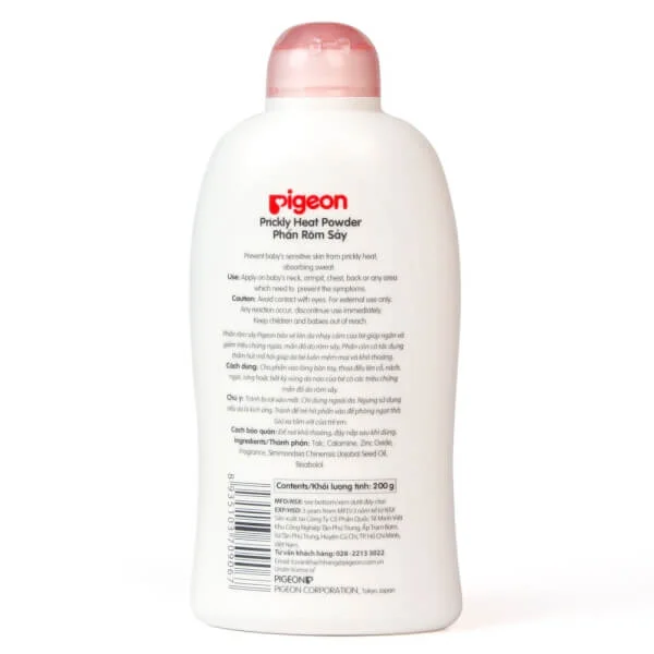 Phấn rôm sảy Pigeon nắp màu 200g