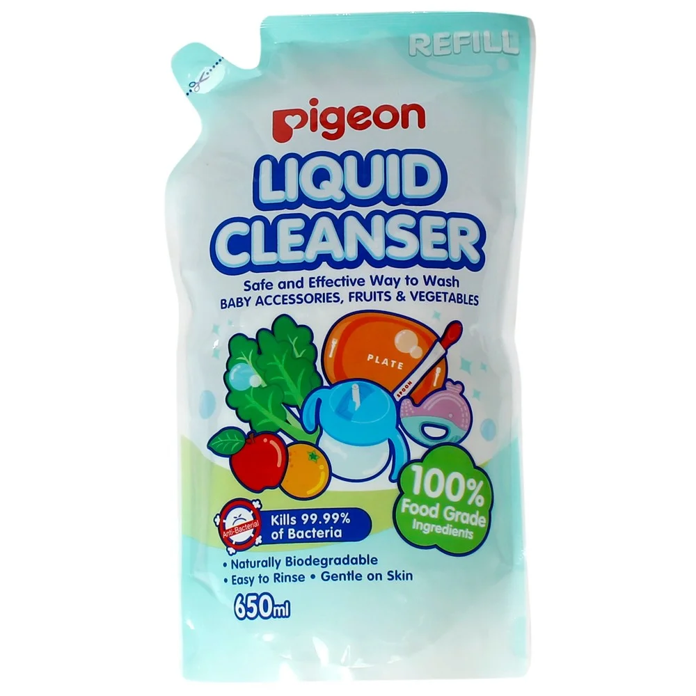 Dung dịch súc rửa bình sữa Pigeon túi 650ml refill