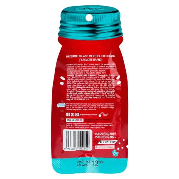 Kẹo the vị dưa hấu Playmore gói 12g