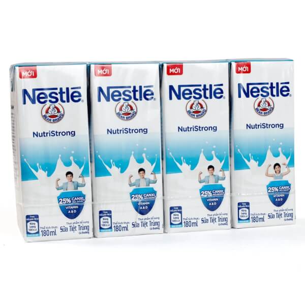 Thực Phẩm Bổ Sung Sữa Tiệt Trùng Nestlé Bear Brand 180ml (Thùng 12 lốc)