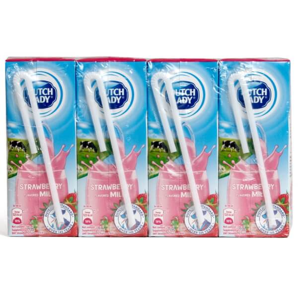 Sữa tiệt trùng hương dâu Dutch Lady 180ml  - Thùng 12 lốc