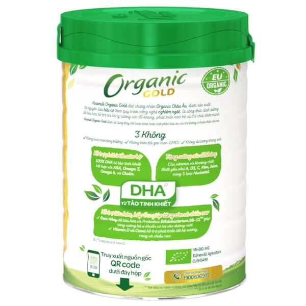 Combo 2 lon Sữa Vinamilk Organic Gold 2 800g (6-12 tháng)