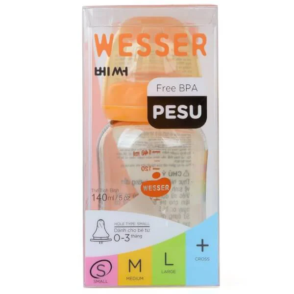 Combo 2 Bình sữa Wesser PESU 140ml