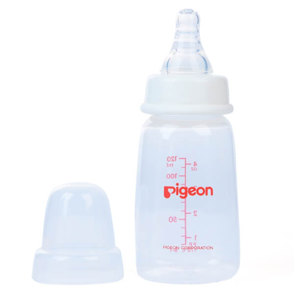 Combo 2 Bình sữa Pigeon nhựa PP BPA Free cổ hẹp vuông 120ml