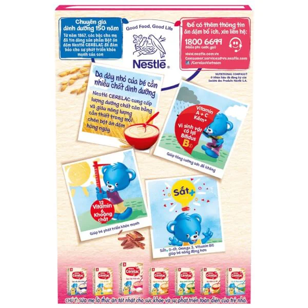 Bột ăn dặm Nestle CERELAC gạo lức trộn sữa, 200g