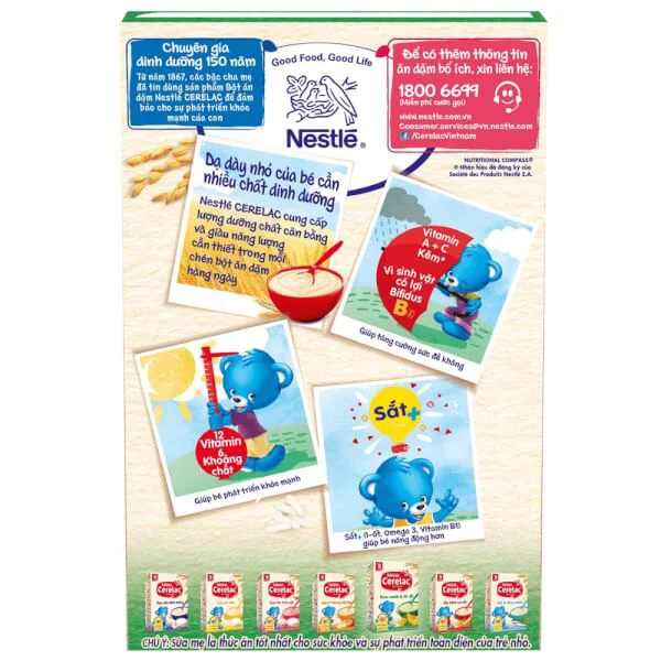 Bột ăn dặm Nestle CERELAC Rau xanh - Bí đỏ, 200g