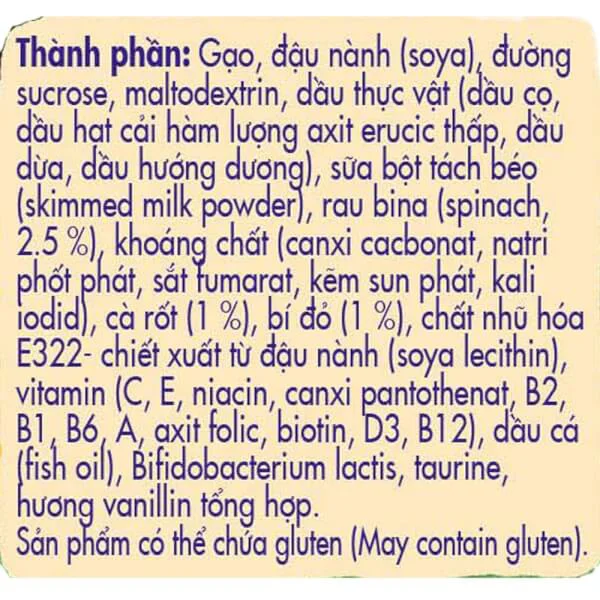 Bột ăn dặm Nestle CERELAC Rau xanh - Bí đỏ, 200g