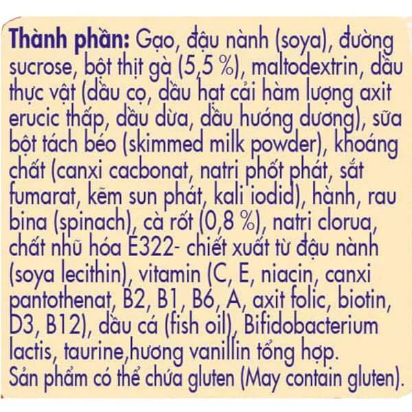 Bột ăn dặm Nestle CERELAC Gà hầm cà rốt, 200g