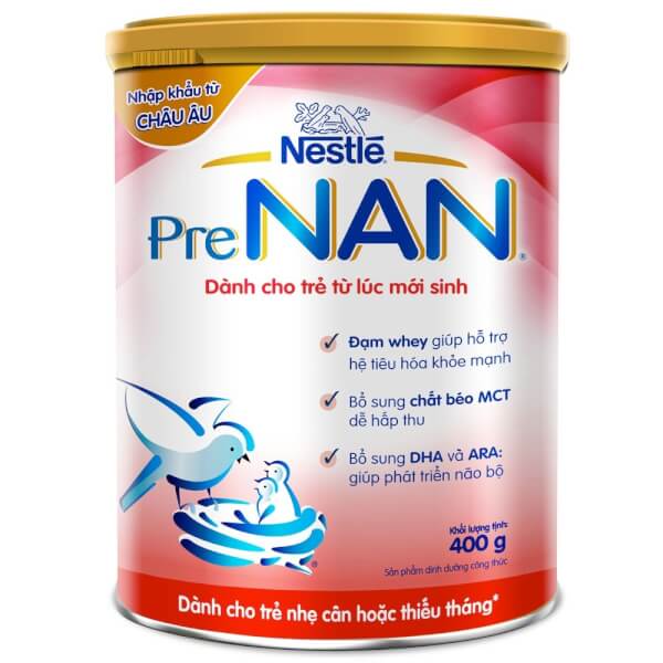 Sản phẩm dinh dưỡng Nestle PreNan 400g (bé sinh non nhẹ cân)