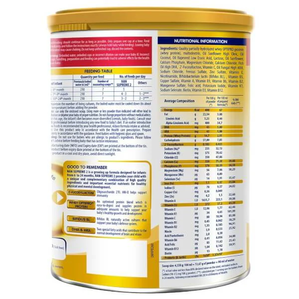 Sữa bột NAN Supreme 2, 800g