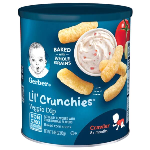 Bánh ăn dặm Gerber Lil Crunchies vị rau củ, 42g