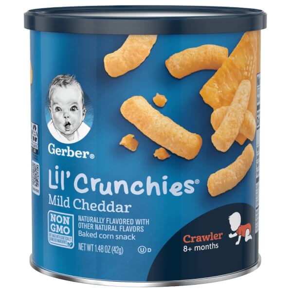 Bánh ăn dặm Gerber Lil Crunchies vị phô mai, 42g