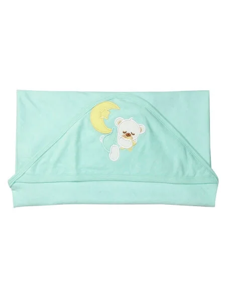 Khăn choàng sơ sinh CF Xanh ngọc