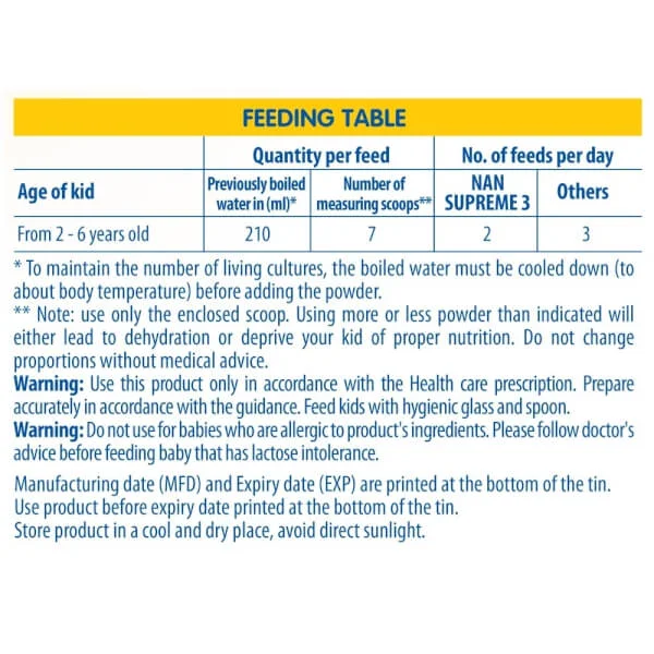 Sữa bột NAN Supreme 3, 900g