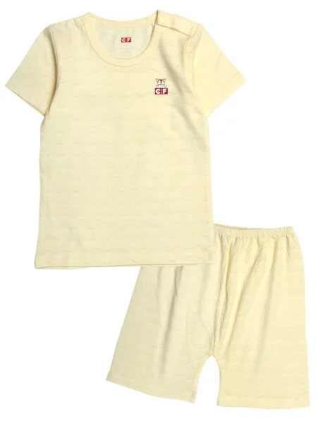 Bộ sơ sinh tay ngắn quần ngắn CF I089003 Vàng