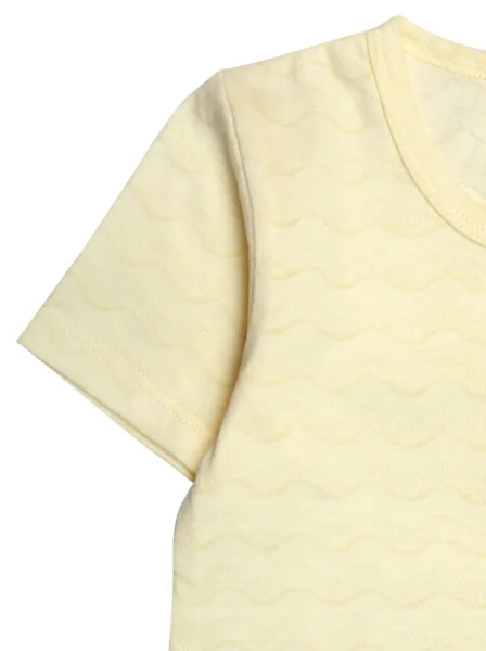 Bộ sơ sinh tay ngắn quần ngắn CF I089003 Vàng