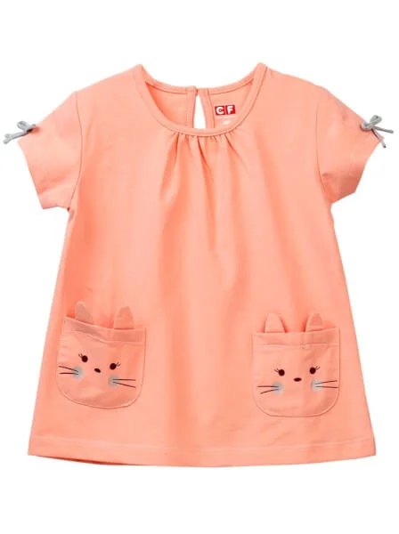 Bộ thun bé gái dài CF G089008 Hồng