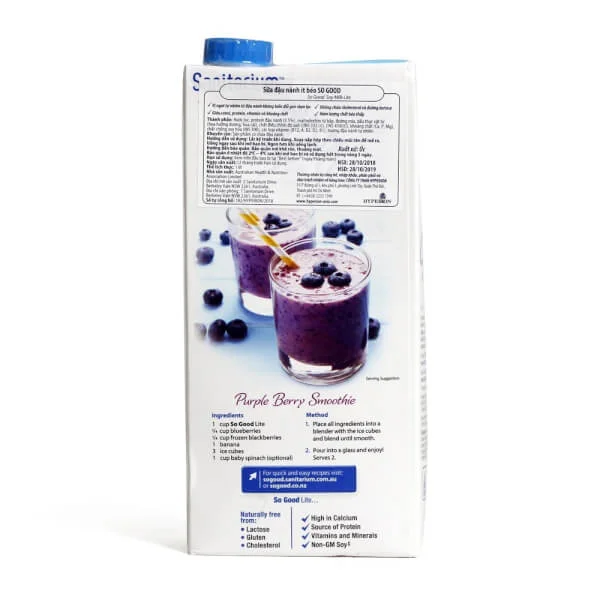 Sữa đậu nành ít béo SO GOOD 1L