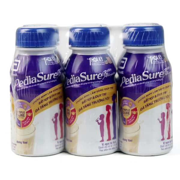 Thực phẩm dinh dưỡng y học cho trẻ 1-10 tuổi: Pediasure dạng lỏng hương vani - Thùng 4 lốc