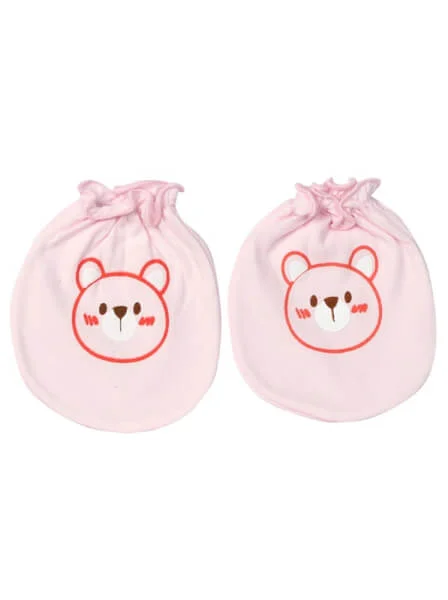 Bộ bao tay chân sơ sinh thun CF Hồng
