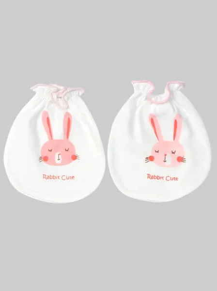 Bộ bao tay chân sơ sinh thun CF Hồng