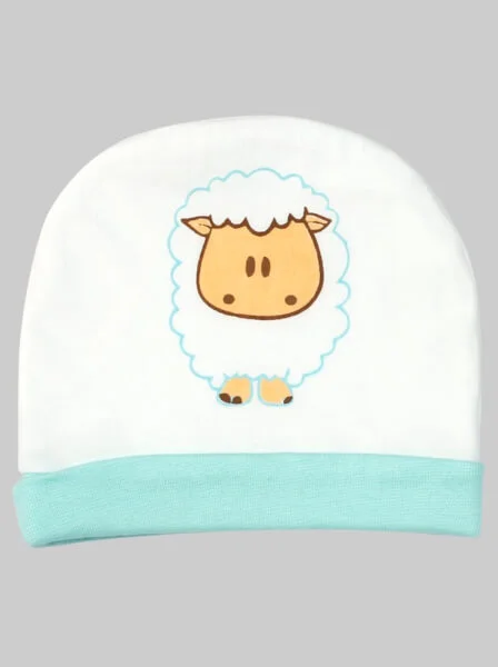 Bộ nón bao tay chân sơ sinh thun CF Xanh Ngọc