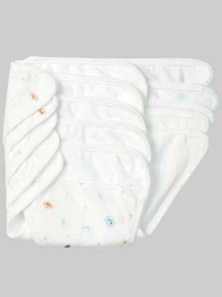 Tã vải sơ sinh dán 5 cái CF (cỡ 1/2/3, Trắng)