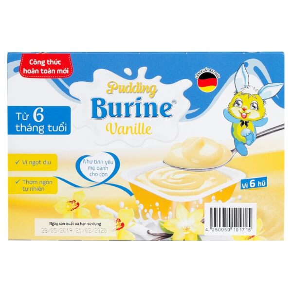 Combo 8 Pudding Burine Vanille dành cho trẻ từ 6 tháng tuổi 300g