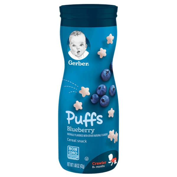 Combo 3 Bánh ăn dặm Gerber Puffs Việt Quất