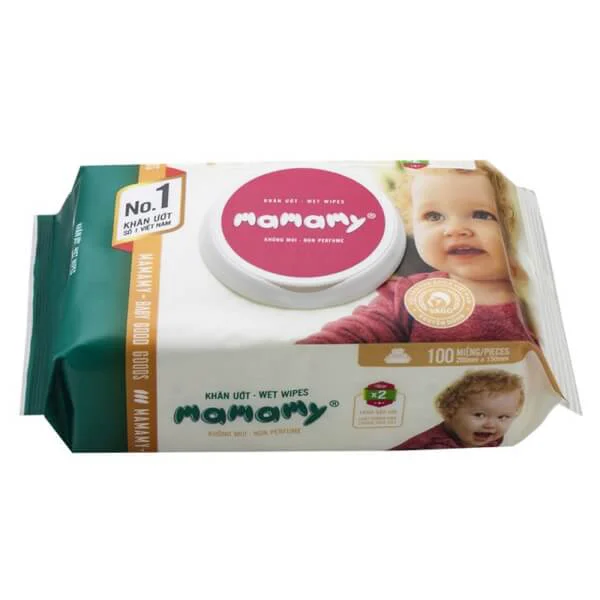 Combo 2 Khăn ướt Mamamy không mùi 100 tờ