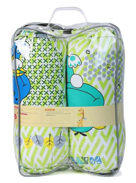Bộ gối chặn cotton ConCung Good màu xanh