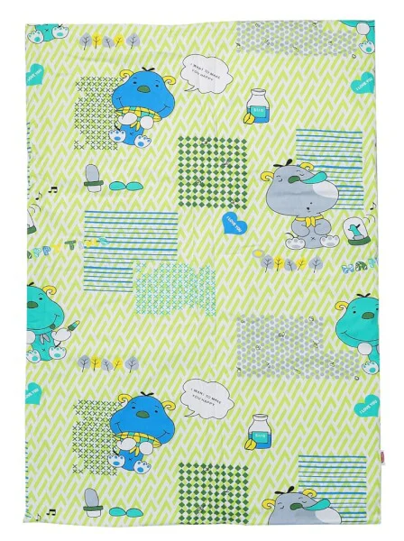 Bộ chăn gối cotton ConCung Good màu xanh