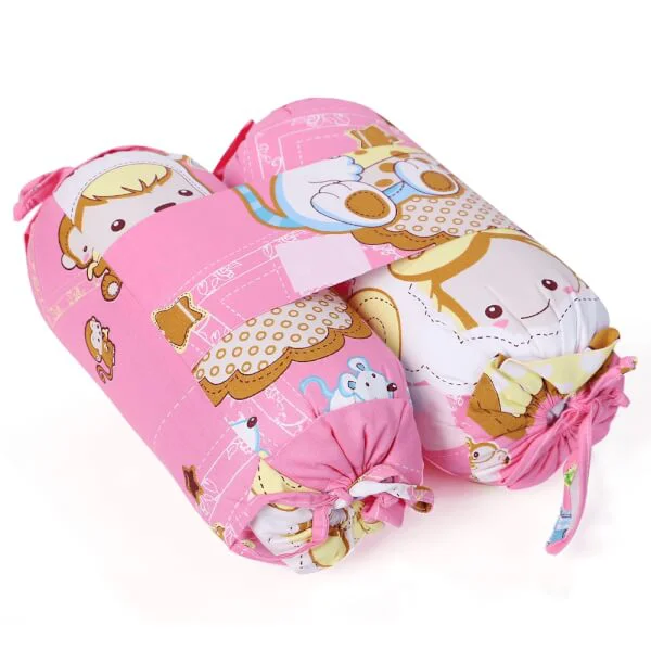 Bộ gối chặn cotton ConCung Good màu hồng