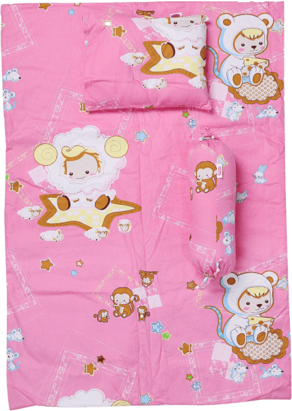 Bộ chăn gối cotton ConCung Good màu hồng