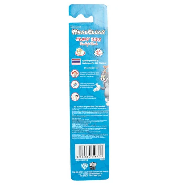 Bàn chải em bé Oral Clean Crazy kids soft vàng