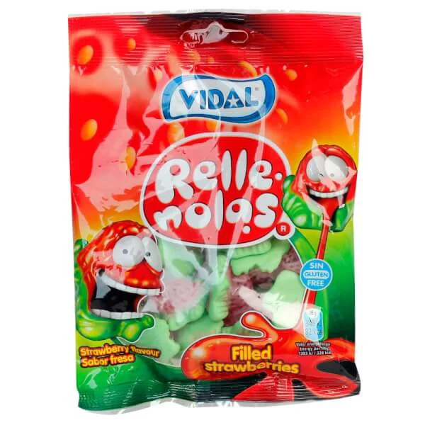 Kẹo dẻo hương dâu nhân thạch Vidal - Vidal Jelly Filled Strawberries 100g