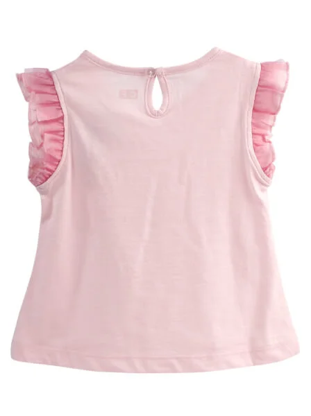 Áo thun bé gái sát nách CF G119002 (9M,Hồng)