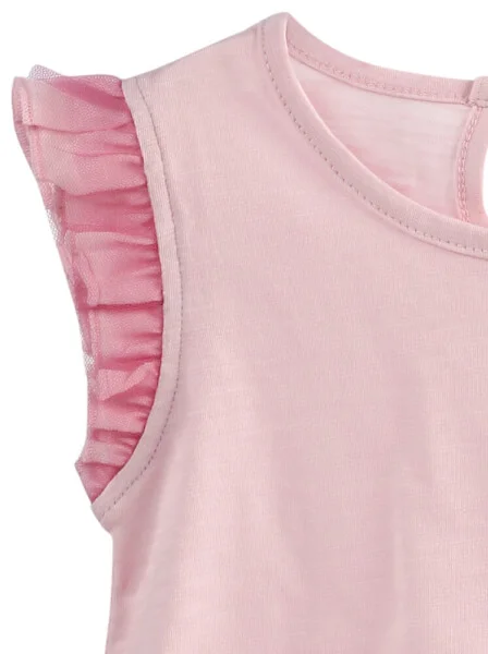 Áo thun bé gái sát nách CF G119002 (9M,Hồng)