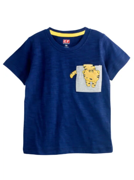 Áo thun bé trai tay ngắn CF B119001 (9M,Xanh Navi)