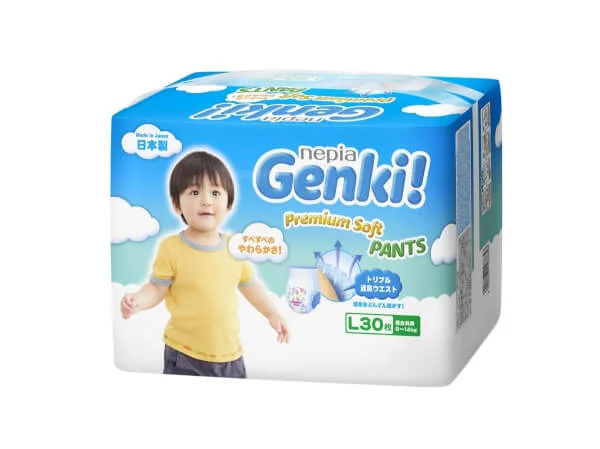Combo 2 Gói Bỉm tã quần Genki size L 30 miếng (9-14kg)